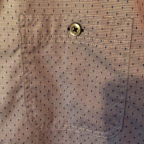 Flag & Anthem Blue Patterned Button Down Shirt Mens Large L - Picture 5 of 13